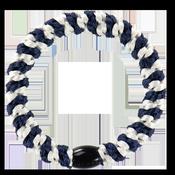 KKNEKKI White-Navy Stripe Hair Tie