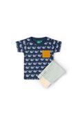 Little Green Radicals Singing Whales Organic T Shirt &amp; Jogger Playset image