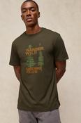 White Stuff Abersoch Graphic Tee Green Print