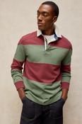 White Stuff Cooper Cut Sew Rugby Top in Green Mlt