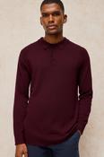 White Stuff Newport Merino Polo LS Plum image