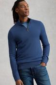White Stuff Mid Blue Newport Merino Funnel Neck