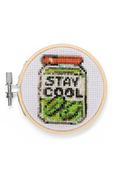 Kikkerland Pickle Mini Cross Stitch Embroidery image