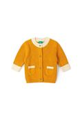 Little Green Radicals Golden Ochre Snuggly Knitted Cardigan