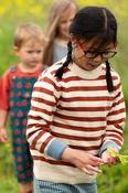 Little Green Radicals Ginger Striped Knitted Jumper