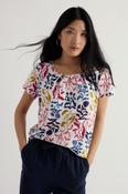 Seasalt Appletree T-Shirt in Inky Botanical Chalk image