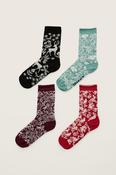 Seasalt Gift Box of 4 Women's Arty Socks Festive - Forest Acre Mix image