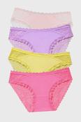 Stripe &amp; Stare Eco Lace Original Knicker Four Pack - Summer Brights image
