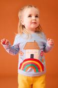 Frugi Adventure Applique Top Winter Sky/House image
