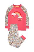 Frugi Jamie Jim Jams in Highland Fields/Rainbow image