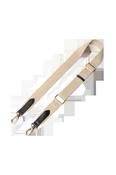 O MY BAG Herringbone Webbing Strap - Sand &amp; Black Classic Leather