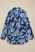 White Stuff Annie Longline Shirt Blue Print AW26