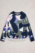 White Stuff Clara LS Tee Green Print image