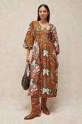 White Stuff Matilda Dress - Green Multi image