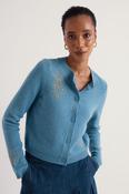 Seasalt Potting Shed Cardigan Flora Study Cadet
