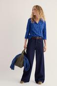 Seasalt Wavecrest Shirt Lino Seedpods Bright Marine