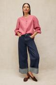 White Stuff Bailey Stright Leg Turn Up Jeans - Dark Denim