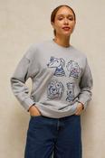 White Stuff Cleo Longline Graphic Sweat