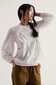 Seasalt High Woods Embroidered Shirt Stitched Stems Salt