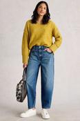 White Stuff Aubrey Barrel Leg Jeans Mid Denim
