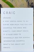 The Pear in Paper Craic Explained Greeting Card ( Letterpress)