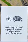 The Pear in Paper The Tortoise Greeting Card (Linoprint/Letterpress)