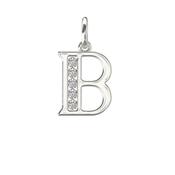 Silver CZ Initial B image