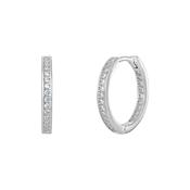 Silver CZ Hoops image