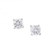 Sterling Silver Cubic Zirconia 6mm Earrings image