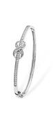 Silver Bangle with Infinity link and CZ