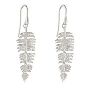 Silver Palm Leaf Earrings image