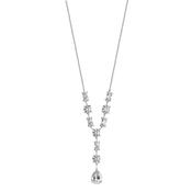 Silver Multi CZ Drop Necklet image