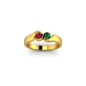 2 Birthstone 9ct Gold Ring Made To Order image