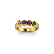 4 Birthstone 9ct Gold Ring Made To Order image