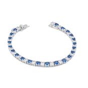 Silver Blue and White Cubic Zirconia Bracelet