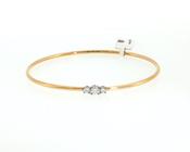 18ct Yellow  Gold Flexible Diamond Bangle image