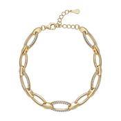 Gold Plate on Silver CZ Bracelet image