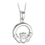 Silver Claddagh Pendant and Chain image
