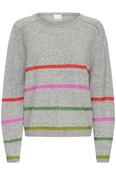 Dasila Knit in Grey with Multi Colour Stripes