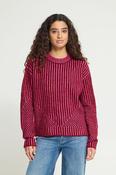 Kamara Geometric Stripe Knit in Rhododendron