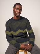 Zig Zag Textured Crew