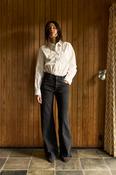 Vega Wide Leg Jeans in Black Denim image