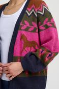 Yvette Cardigan in Multi Running Horses
