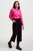 Rozalia Jumper in Hot Pink in Burgundy Trim