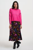 Zora Skirt in Black with Jungle Panther Pattern