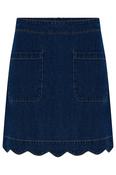 Vayda Scolloped Denim Mini Skirt