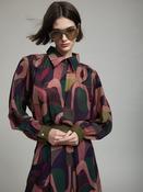 Printed Shirt with Faux Leather Cuffs image
