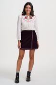 Nessie Blouse in Off White with Blooming Roses