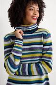 Braque Jumper Wool in Concertina Dark Citron Multi