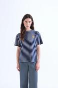 Cotton Navy Striped T Shirt image